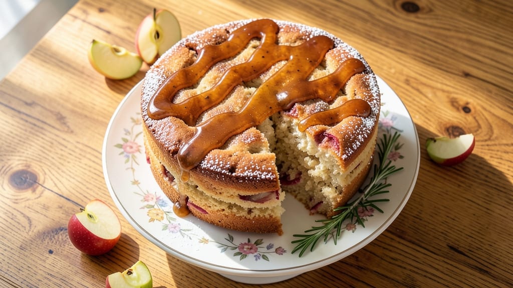 Apple Cake With Rum Sauce Recipe: Boozy Caramel Drizzle Over Spiced Layers