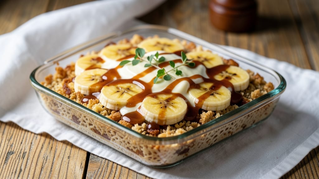 Banana Pudding With Caramel Sauce Recipe: Warm Vanilla Custard and Crunchy Layers